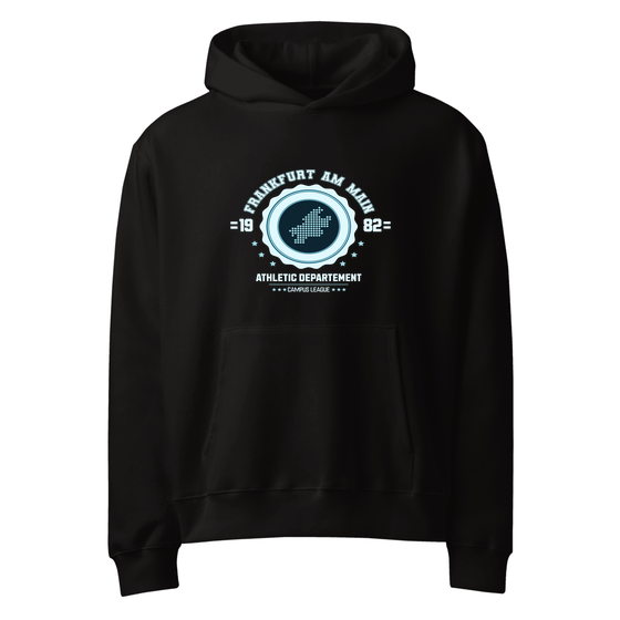 Frankfurt am Main Hoodie mit Varsity Hero-Design (Schwarz)