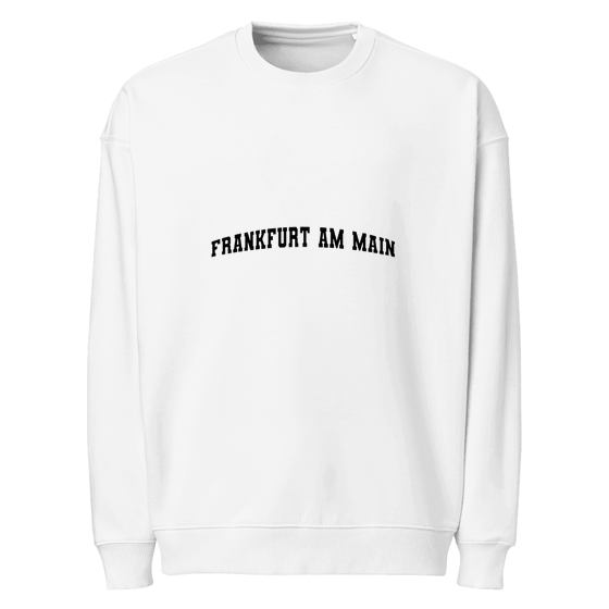 Frankfurt am Main Sweatshirt mit Varsity3-Design (Weiß)