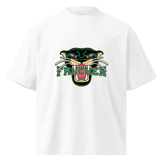 Frechen T-Shirt mit Panther-Design (Weiß) – Produktansicht