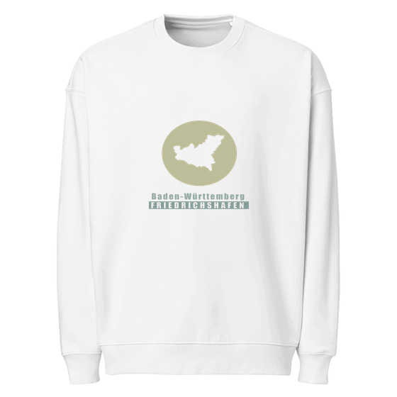 Friedrichshafen Sweatshirt mit Minimal Moon-Design (Weiß)