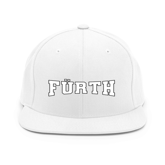 Fürth Cap mit Varsity4-Design (Weiß) – Produktansicht