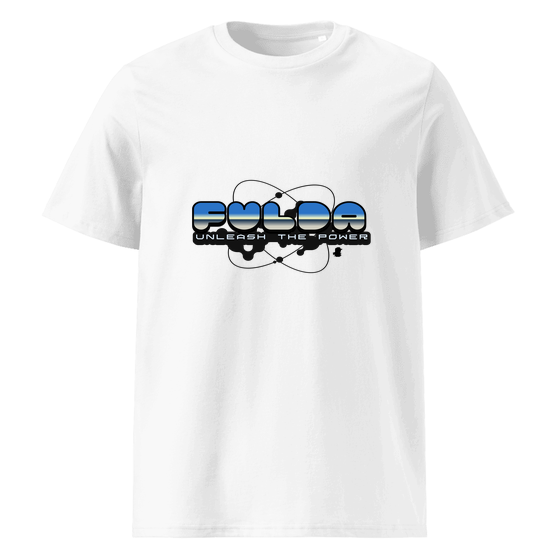 Fulda T-Shirt mit Atom-Design (Weiß) – Produktansicht