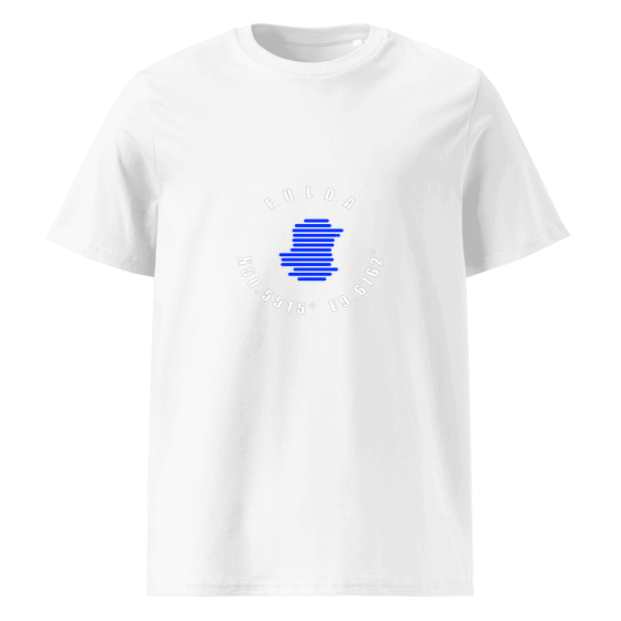 Fulda T-Shirt mit Minimal Coordinates-Design (Weiß)