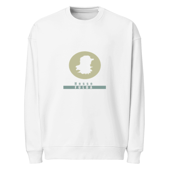 Fulda Sweatshirt mit Minimal Moon-Design (Weiß) – Produktansicht