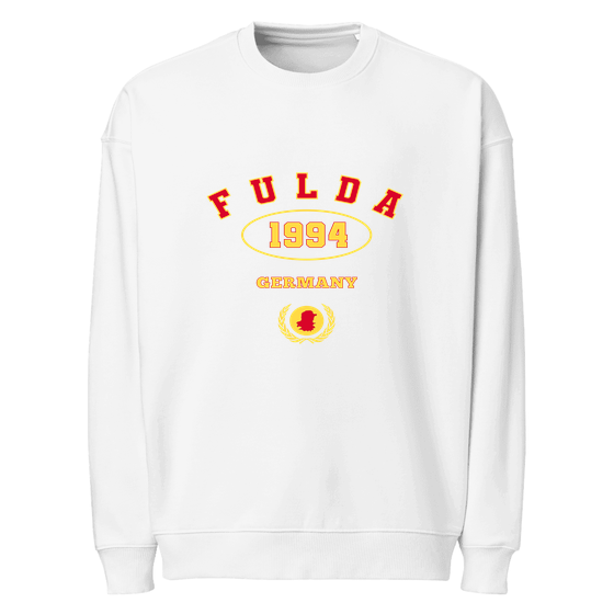Fulda Sweatshirt mit University 1994-Design (Weiß) – Produktansicht