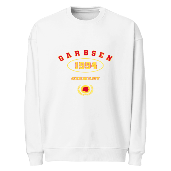 Garbsen Sweatshirt mit University 1994-Design (Weiß) – Produktansicht