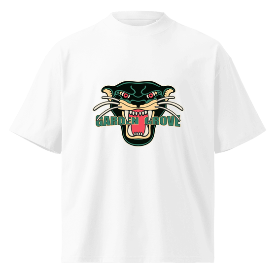 Garden Grove T-Shirt with Panther design (White) – Produktansicht