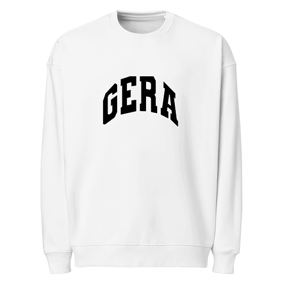 Gera Sweatshirt mit Varsity3-Design (Weiß)