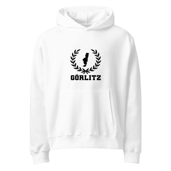Görlitz Hoodie mit Laurel Boundary-Design (Weiß)
