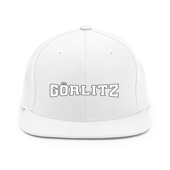 Görlitz Cap mit Varsity4-Design (Weiß) – Produktansicht