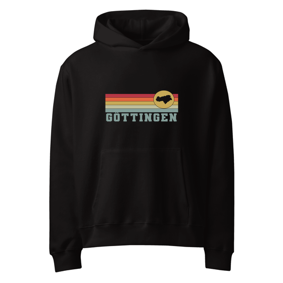 Göttingen Hoodie mit Varsity Rainbow-Design (Schwarz)