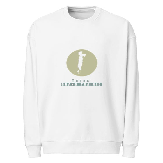 Grand Prairie Sweatshirt with Minimal Moon design (White) – Produktansicht