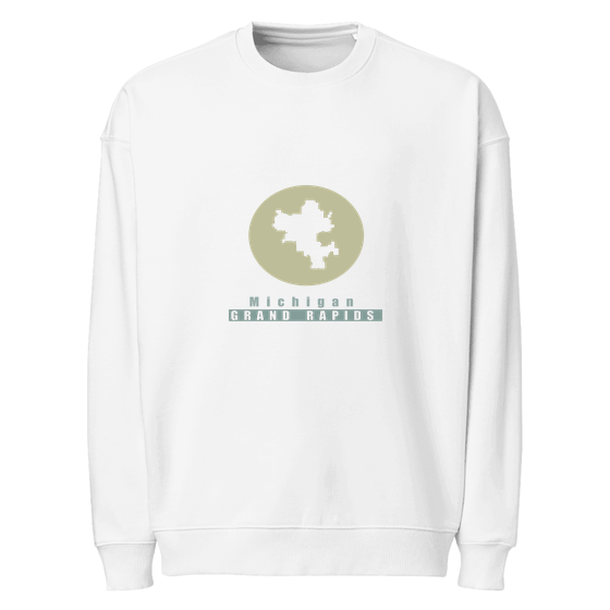 Grand Rapids Sweatshirt with Minimal Moon design (White)
