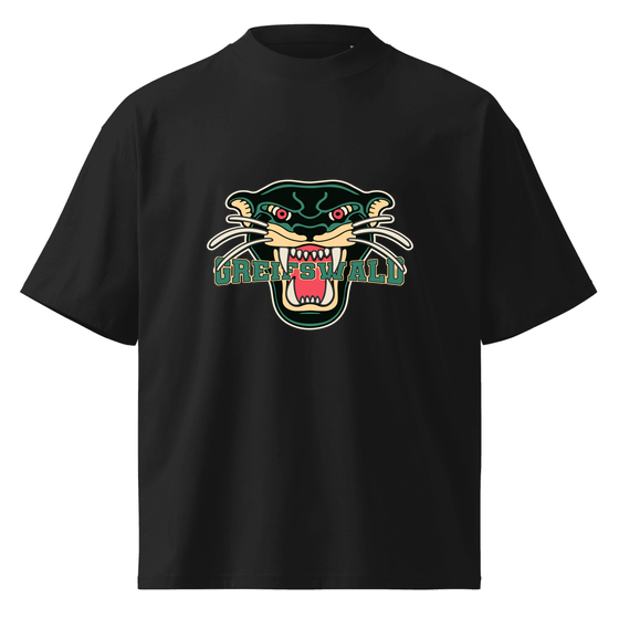 Greifswald T-Shirt mit Panther-Design (Schwarz)