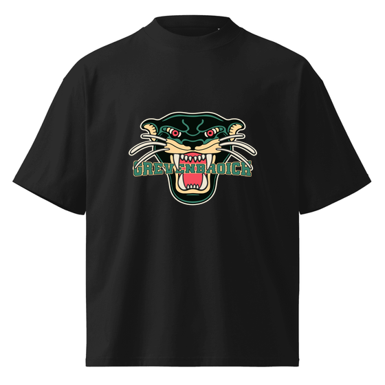 Grevenbroich T-Shirt mit Panther-Design (Schwarz)