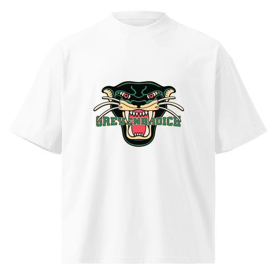 Grevenbroich T-Shirt mit Panther-Design (Weiß) – Produktansicht