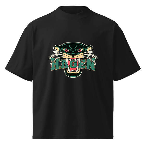 Hagen T-Shirt mit Panther-Design (Schwarz)