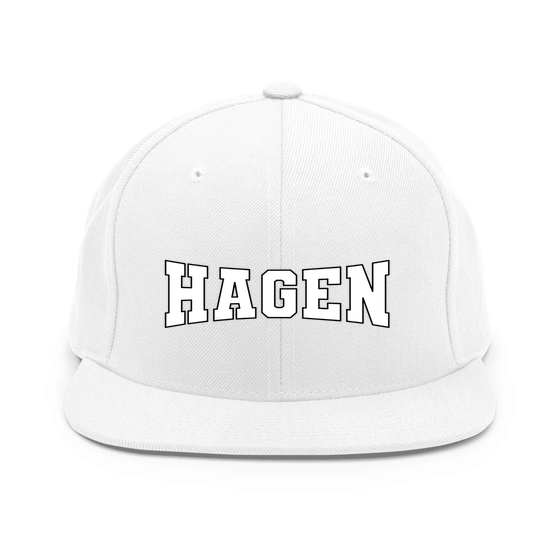 Hagen Cap mit Varsity4-Design (Weiß)