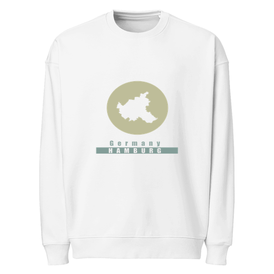 Hamburg Sweatshirt mit Minimal Moon-Design (Weiß)