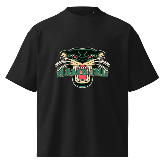 Hamburg T-Shirt mit Panther-Design (Schwarz)