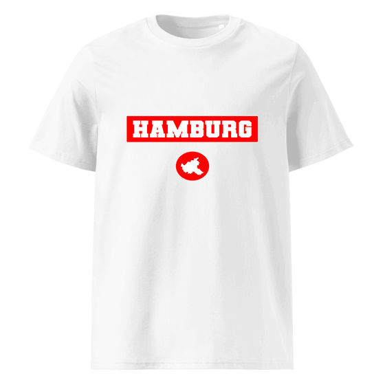 Hamburg T-Shirt mit Signal14-Design (Weiß) – Produktansicht