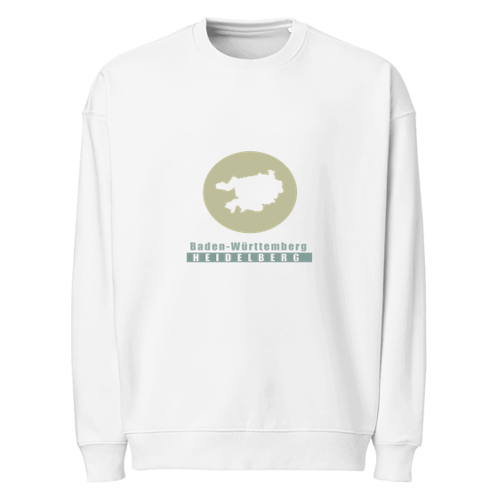 Heidelberg Sweatshirt mit Minimal Moon-Design (Weiß)
