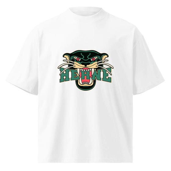 Herne T-Shirt mit Panther-Design (Weiß) – Produktansicht