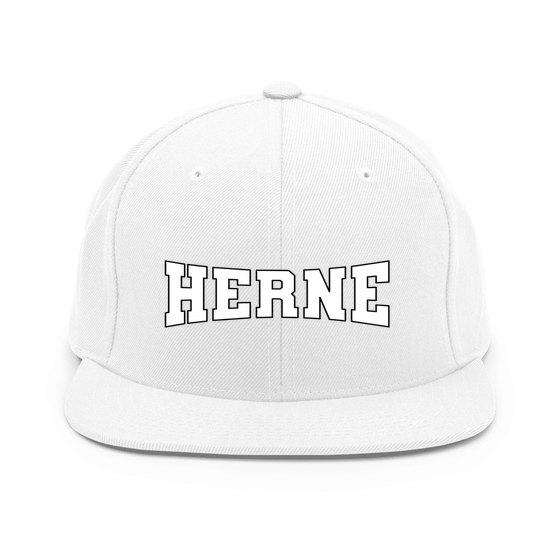 Herne Cap mit Varsity4-Design (Weiß) – Produktansicht