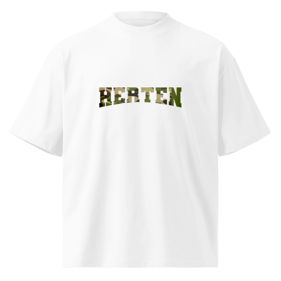 Herten T-Shirt mit Camouflage-Design (Weiß) – Produktansicht