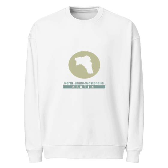 Herten Sweatshirt mit Minimal Moon-Design (Weiß) – Produktansicht