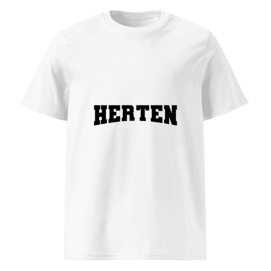 Herten T-Shirt mit Varsity17-Design (Weiß) – Produktansicht