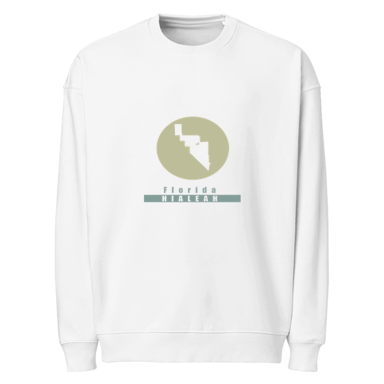 Hialeah Sweatshirt with Minimal Moon design (White)