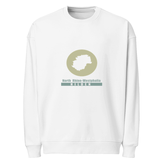 Hilden Sweatshirt mit Minimal Moon-Design (Weiß) – Produktansicht