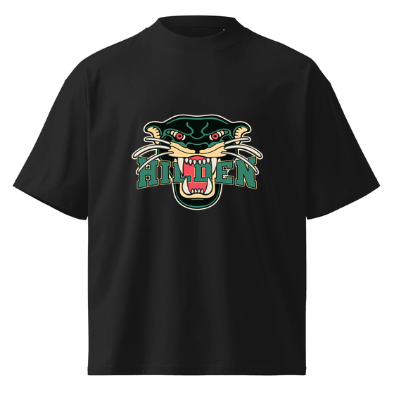 Hilden T-Shirt mit Panther-Design (Schwarz)