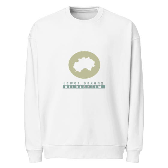Hildesheim Sweatshirt mit Minimal Moon-Design (Weiß)