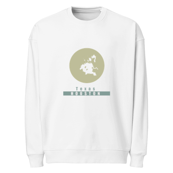 Houston Sweatshirt with Minimal Moon design (White)