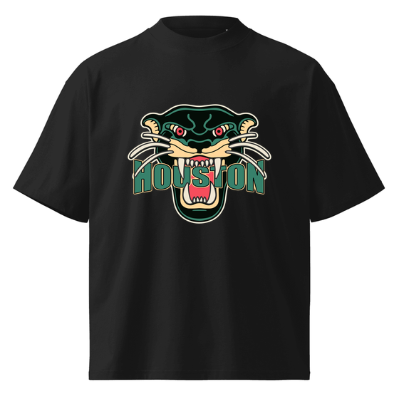 Houston T-Shirt with Panther design (Black)