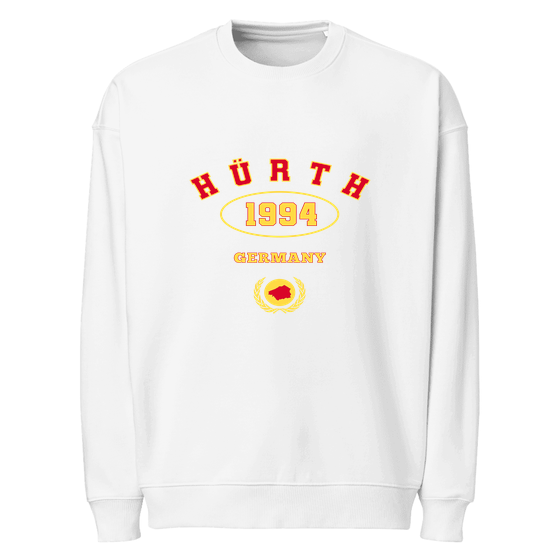Hürth Sweatshirt mit University 1994-Design (Weiß) – Produktansicht