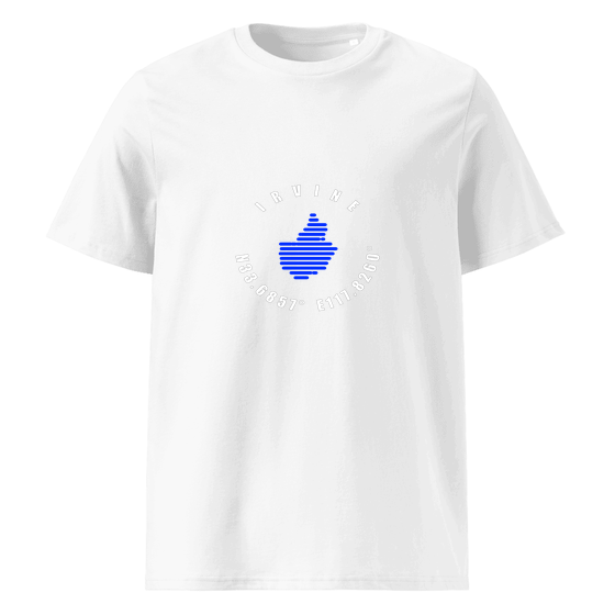 Irvine T-Shirt with Minimal Coordinates design (White)