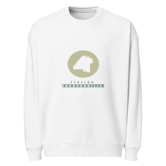 Jacksonville Sweatshirt with Minimal Moon design (White)