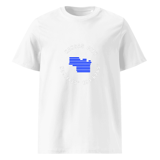 Kansas City T-Shirt with Minimal Coordinates design (White)