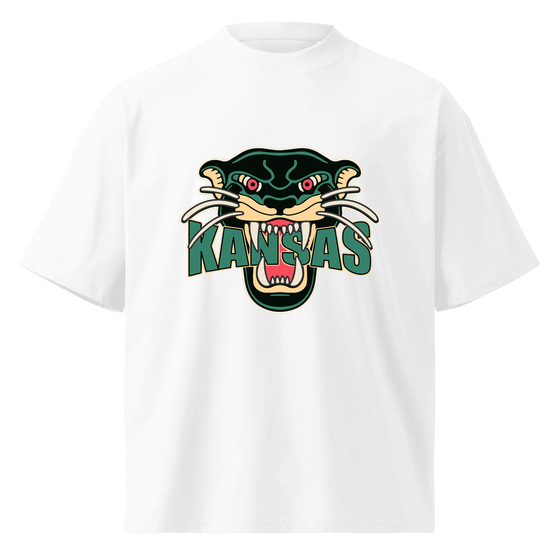 Kansas T-Shirt with Panther design (White) – Produktansicht