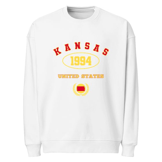 Kansas Sweatshirt with University 1994 design (White)