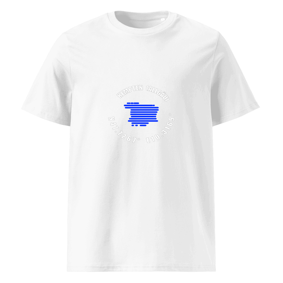 Kempten (Allgäu) T-Shirt mit Minimal Coordinates-Design (Weiß) – Produktansicht