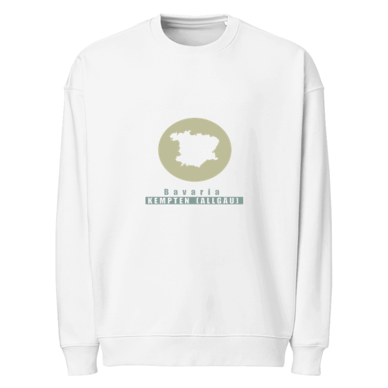 Kempten (Allgäu) Sweatshirt mit Minimal Moon-Design (Weiß) – Produktansicht