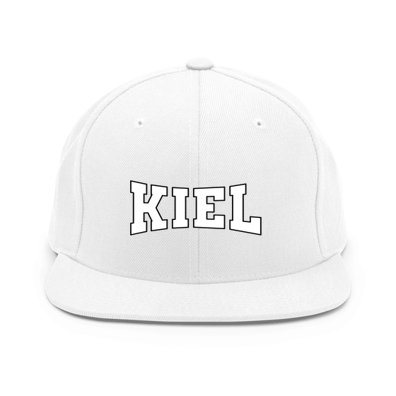 Kiel Cap mit Varsity4-Design (Weiß) – Produktansicht
