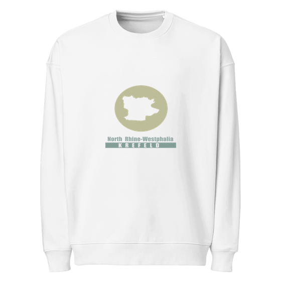 Krefeld Sweatshirt mit Minimal Moon-Design (Weiß)
