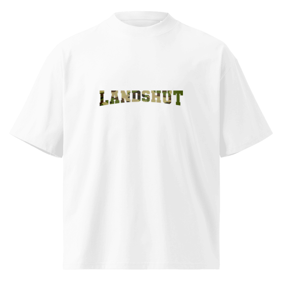 Landshut T-Shirt mit Camouflage-Design (Weiß) – Produktansicht