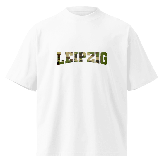 Leipzig T-Shirt mit Camouflage-Design (Weiß) – Produktansicht