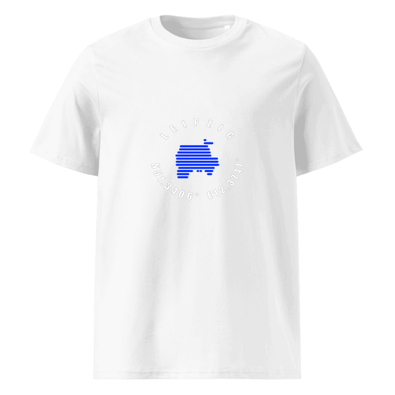 Leipzig T-Shirt mit Minimal Coordinates-Design (Weiß)